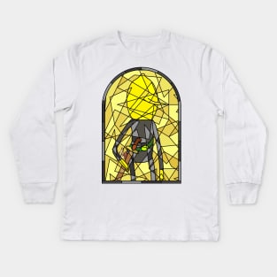 Stained Glass Lemongrab (Lemonblack) Kids Long Sleeve T-Shirt